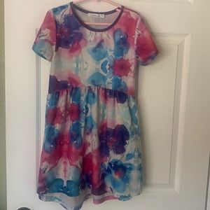 Girls Dress | Size 8 | watercolor flowers